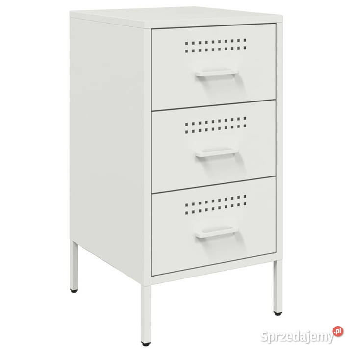 Szafki nocne 2 białe 36x39x68 stal WM843089 Warszawa
