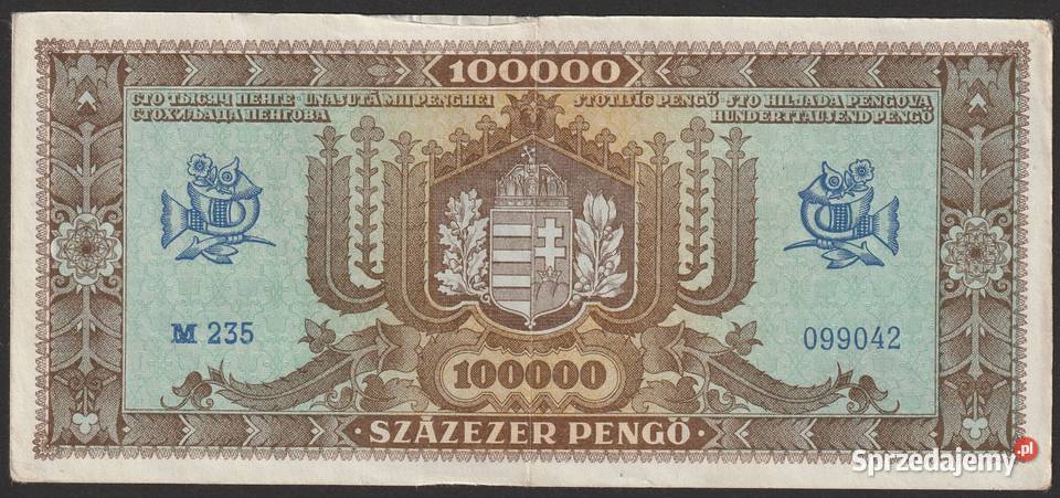 WĘGRY 100 000 PENGO 1945 M235 Łódź sprzedam