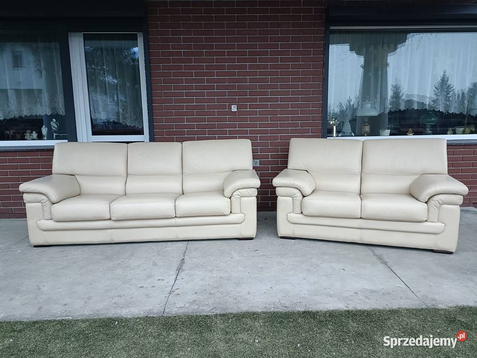 Sprzedam dwie sofy ze skóry wielkopolskie Konin