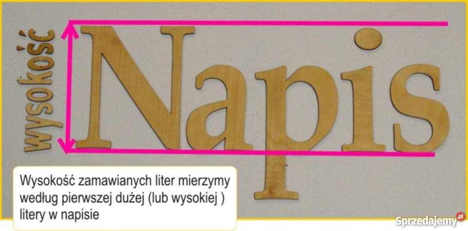 litery ze sklejki Wisła Mała