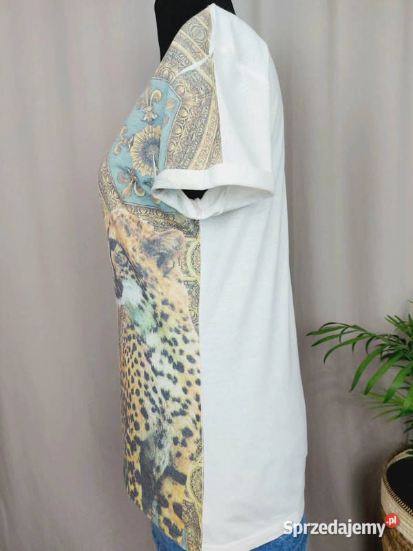 Bluzka damska Tshirt krótki rękaw luźna oversize kolorowy Złoczew