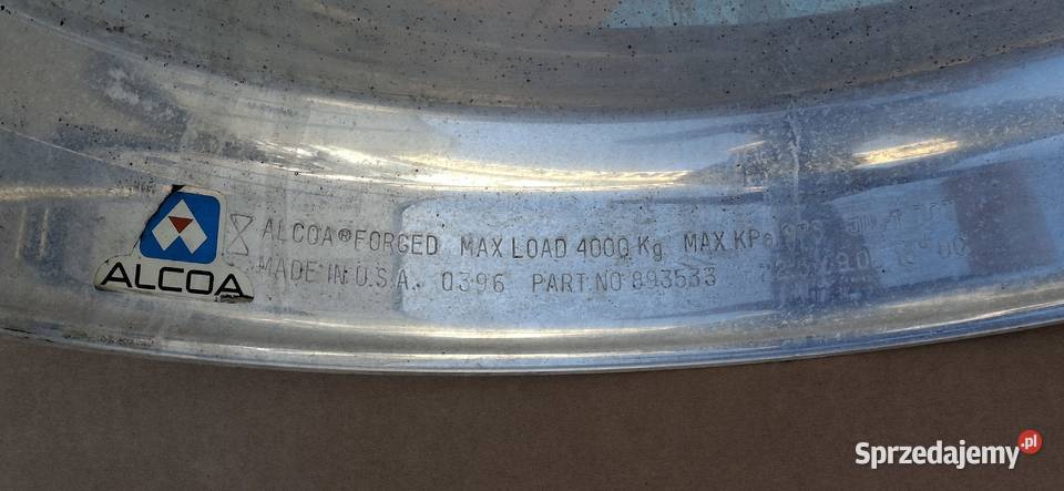 ALCOA FELGA ALUMINIOWA 225 X 900 ALUFELGA 893533 Bieleń