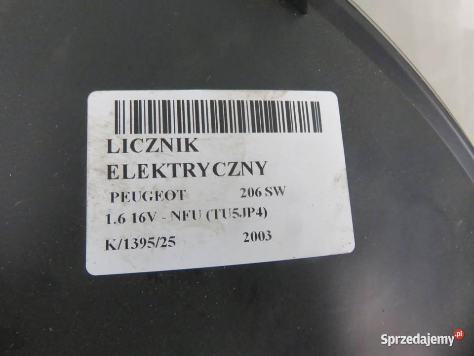 LICZNIK PEUGEOT 206 SW 16 16V 9648836780 sprzedam
