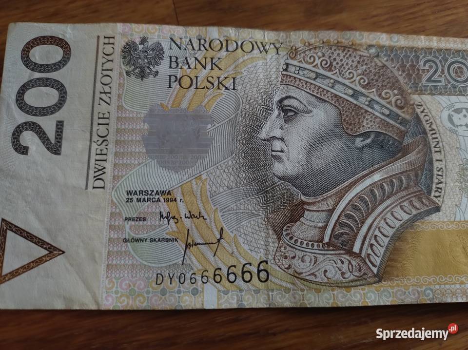 Banknot 200 DY0666666 Pozostałe Chojnów