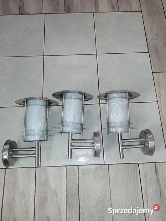 LAMPA OGRODOWA ZEWNĘTRZNA STAL IP 44 E27 SREBNA Sulechów