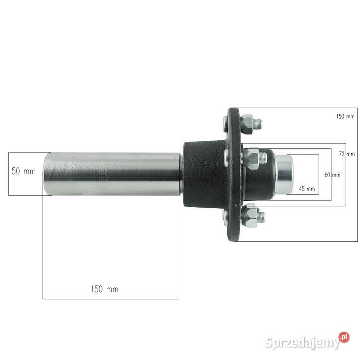 Piasta z czopem do koła ATV kompletna 50 x 150