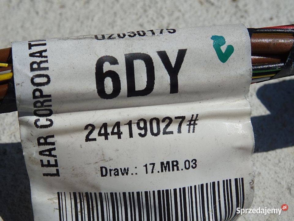 Instalacja elektryczna wiązka przewodów tylnej osobowe łódzkie Parcice
