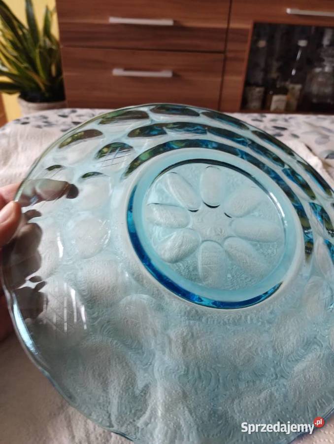 Pet patera oliwki Ząbkowice turkus duży Patery