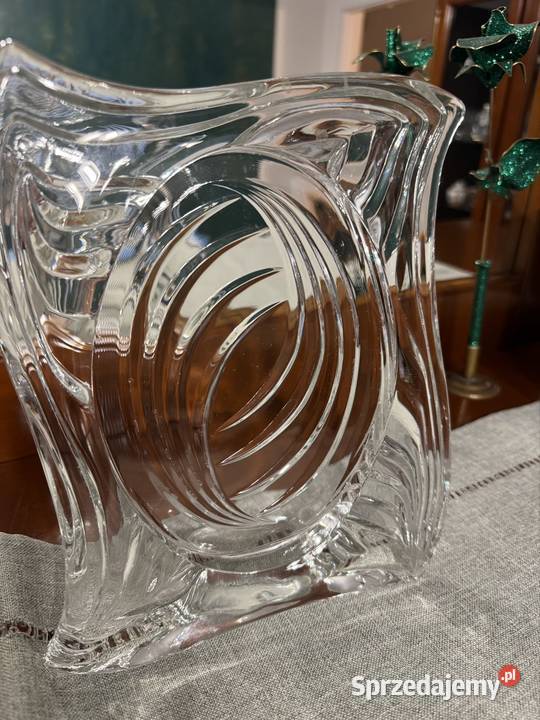 Szkło ozdobne szlifowane ramka antyk pamiątka z Częstochowa