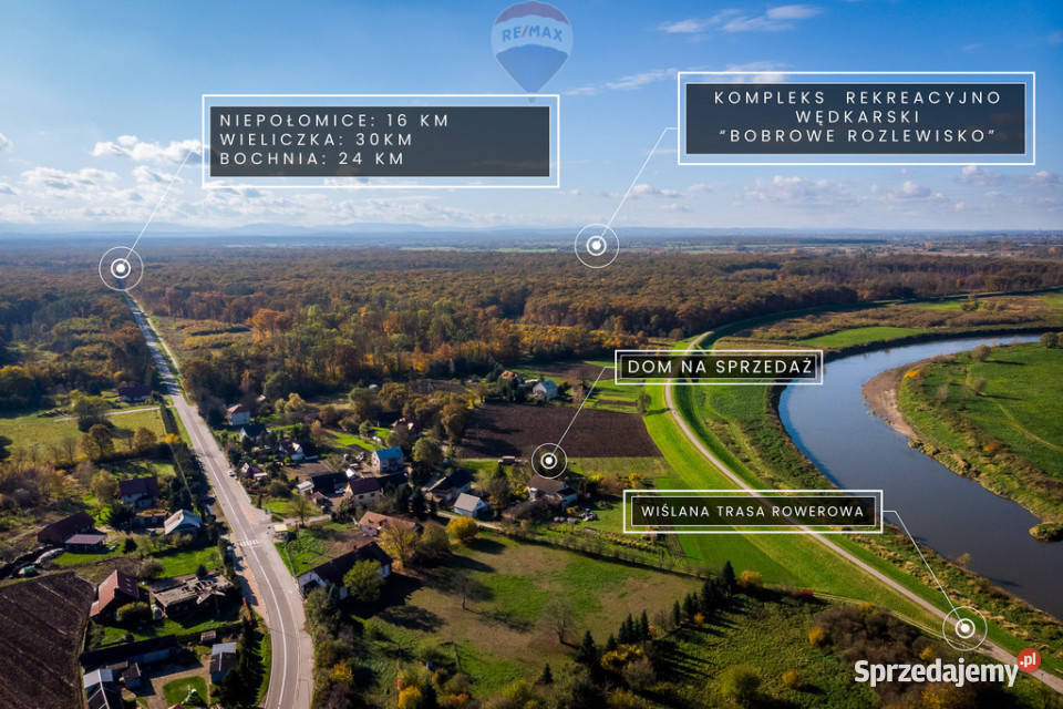 Dom Trasie RowerowejPuszcza Niepołomicka balkon Ispina