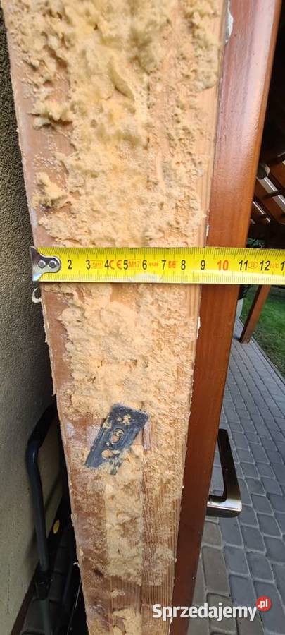 Drzwi prawe drewniane używane docieplane lubelskie Sól