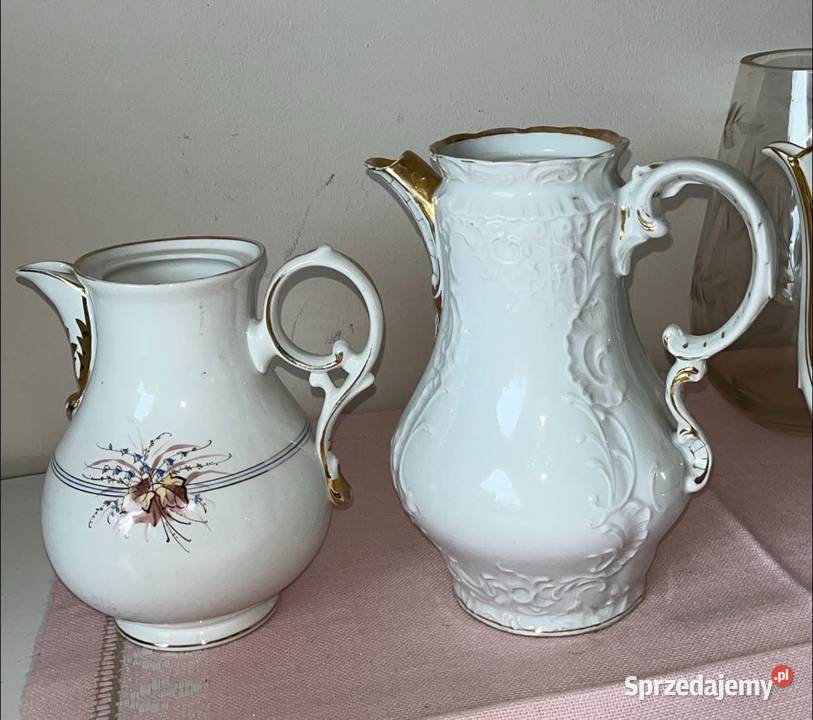 Dzbanek Bez sygnatury i bez pokrywki Porcelana i szkło Gdańsk