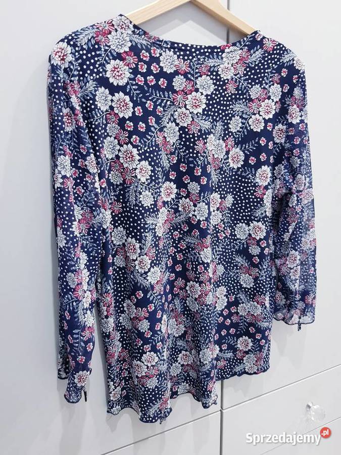 Damska kwiecista bluzeczka w dużym rozmiarze czerwony Dąbrowa Górnicza sprzedam