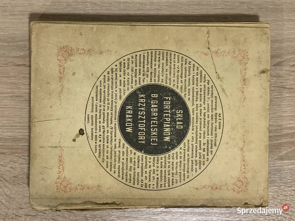 Kalendarz Krakowski Józefa Czecha na 1894 Antykwariat Bochnia