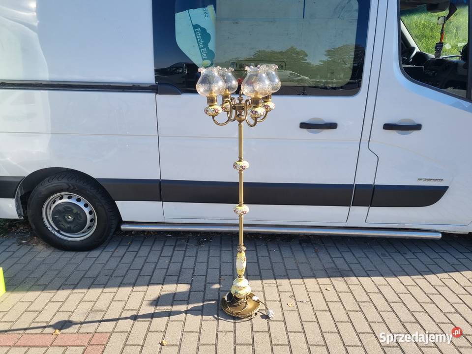 Lampa Antyczna podłogowa Porcelana antyk 4 Dzierżoniów sprzedam