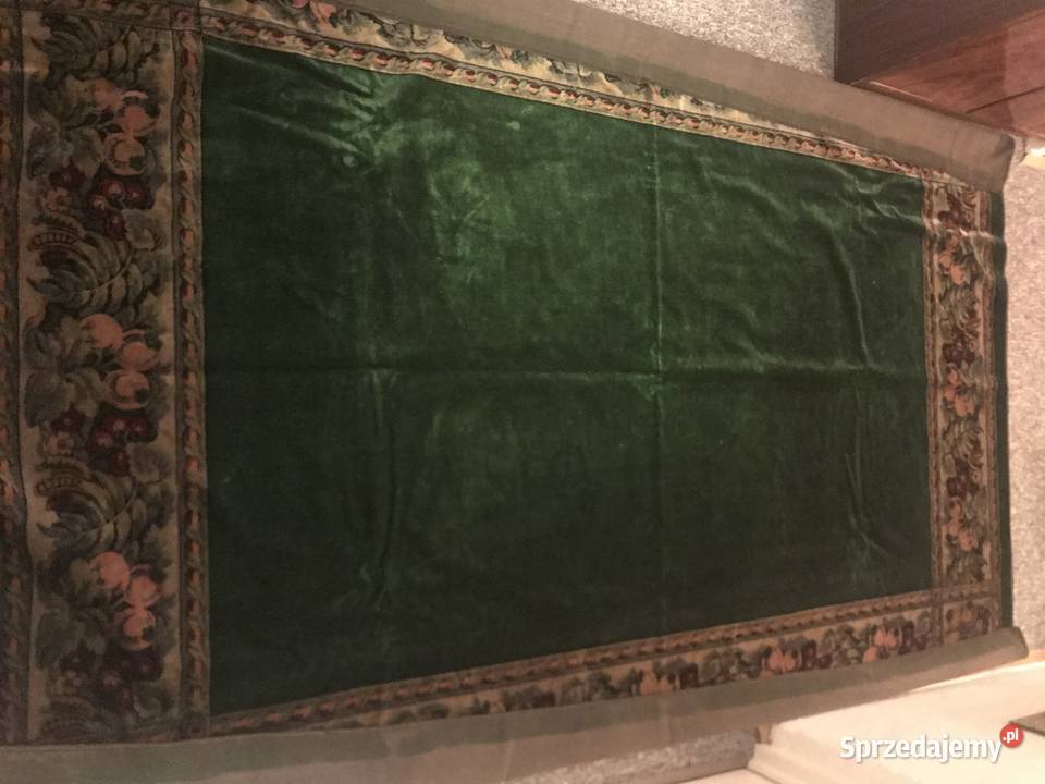 Piękna askamitna przedwojenna narzuta na łóżko mazowieckie Warszawa