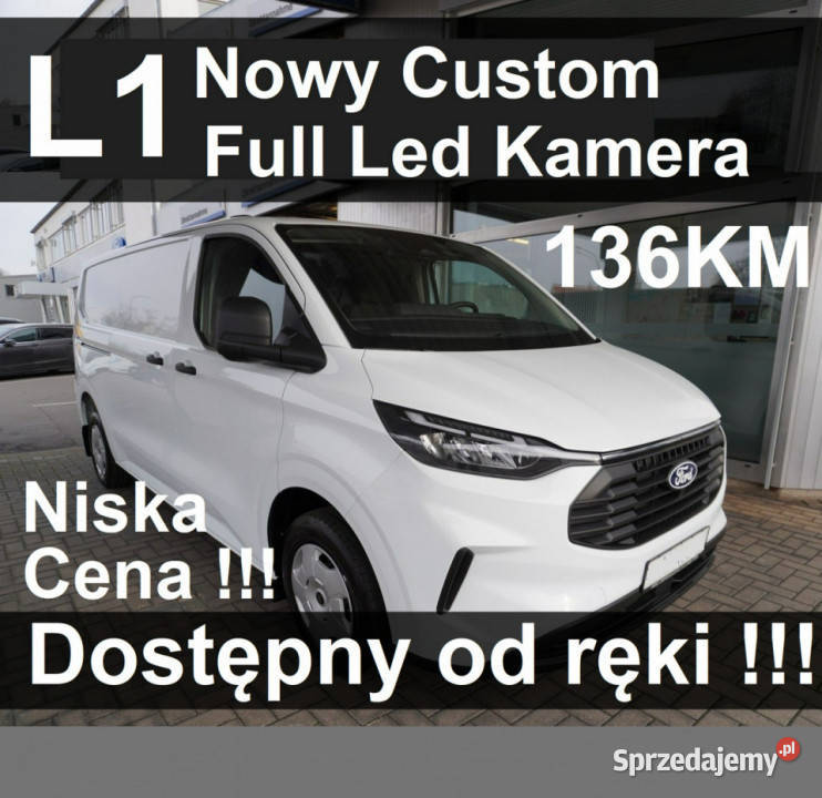 Ford Transit Custom L1 Nowy Ford Custom 136KM L1 Dostępny od ręki Super Ce…