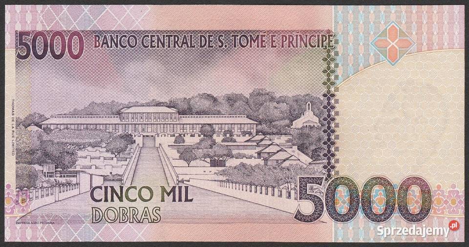 St Tome e Principe	5000 dobras 2004 UNC Łódź
