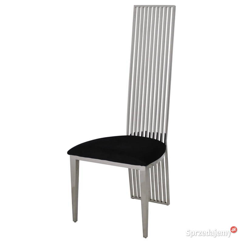 Krzesło glamour Parker nowoczesne białe czarne 45cm Warszawa