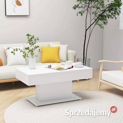 Stolik kawowy biały 96x50x45 materiał Warszawa