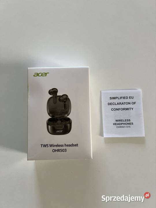 Nowy Bezprzewodowe Słuchawki ACER OHR503 Szary Warszawa