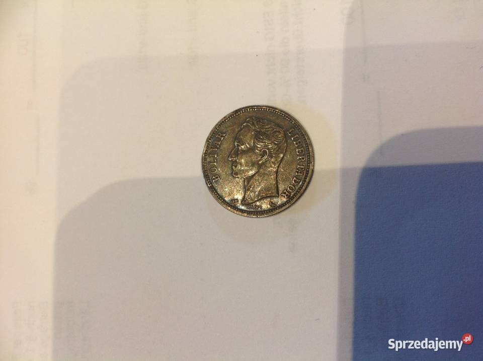 Srebrna Moneta Venezuela 1 Bolivar 1960 Srebro Nowa Sól