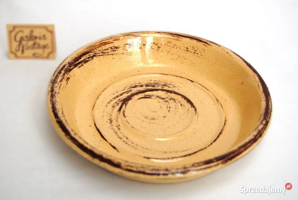 Ceramiczna podstawka pod doniczkę 15 piaskowa