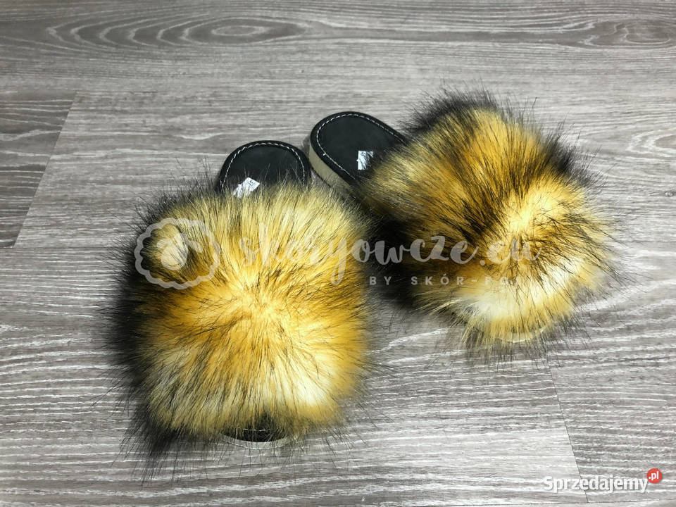 Futrzane pantofle klapki Sztuczne futerko różne inna Sandały i klapki Szaflary sprzedam