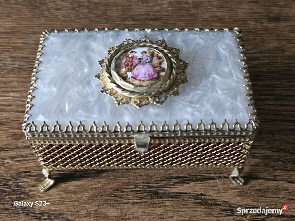 Szkatułka Francja piękna stara unikatowa retro Piastów