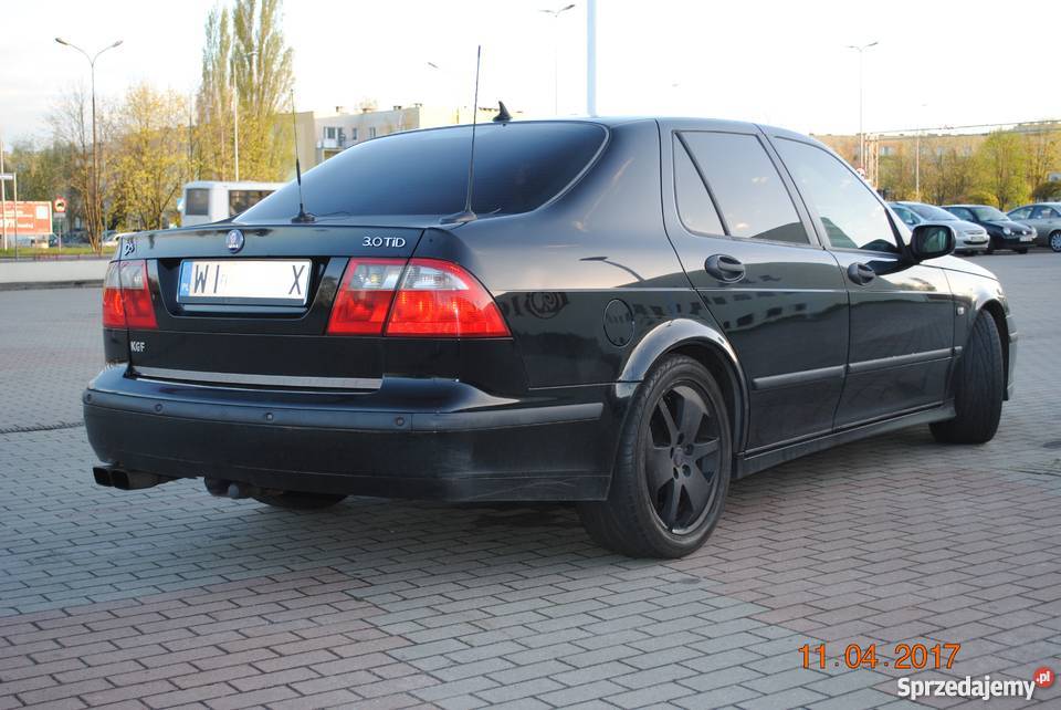 Saab 95 czarny SAABolot V6 xenon skóra prawnika światła przeciwmgielne Warszawa