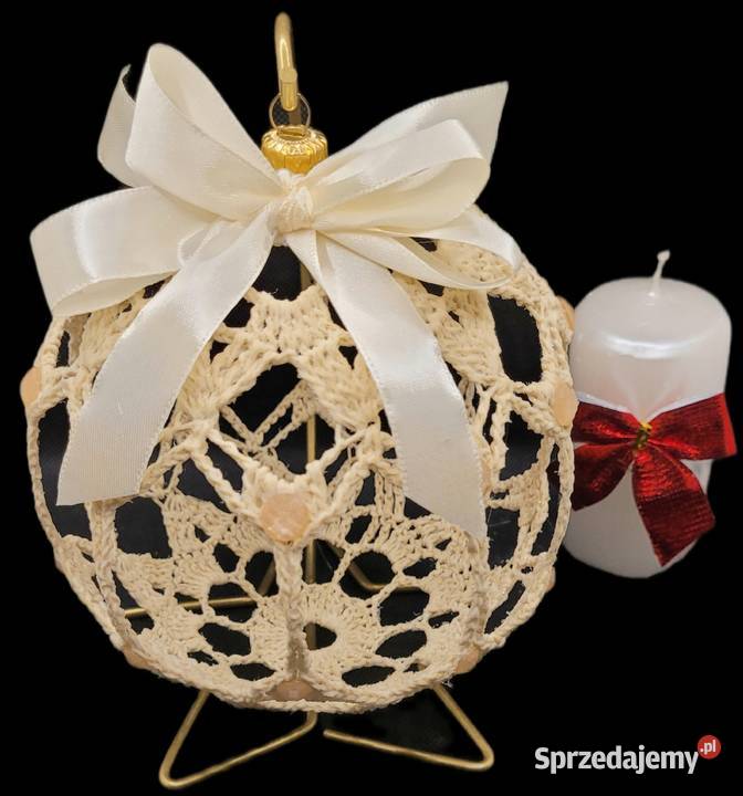 Bombka ręcznie wykonana na stojaku Boże Narodzenie Krzywaczka