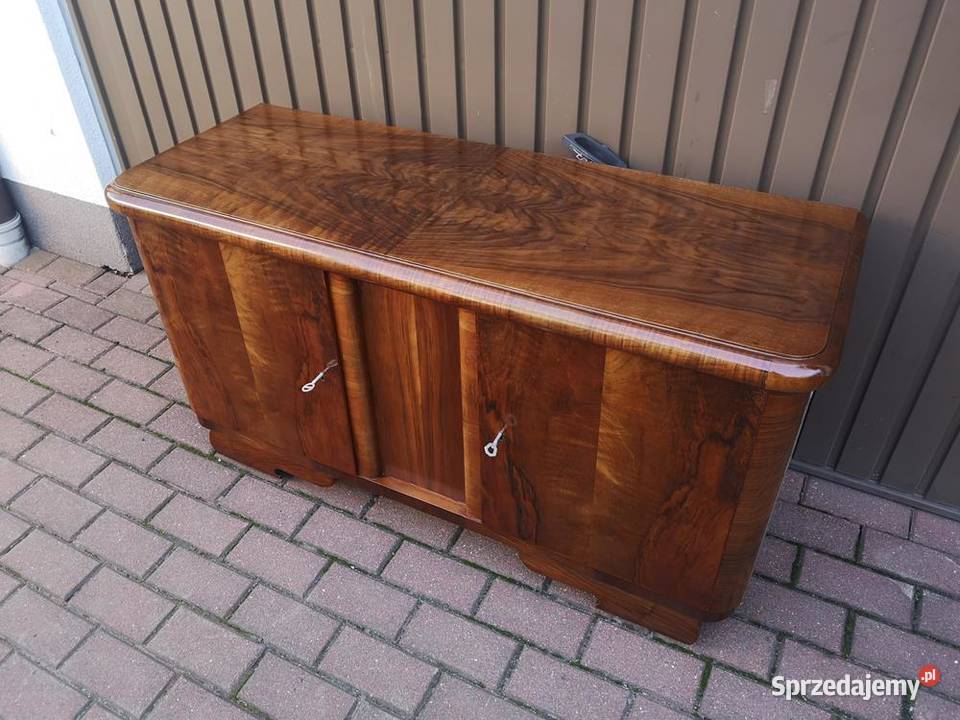Komoda ARTDECO RTV Niska Orzech Zgrabna Stara Swarzędz sprzedam