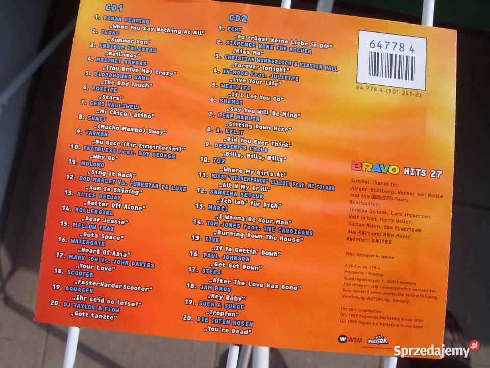 Sklad CD Bravo hits 27 2 CD 1999 Wołów sprzedam