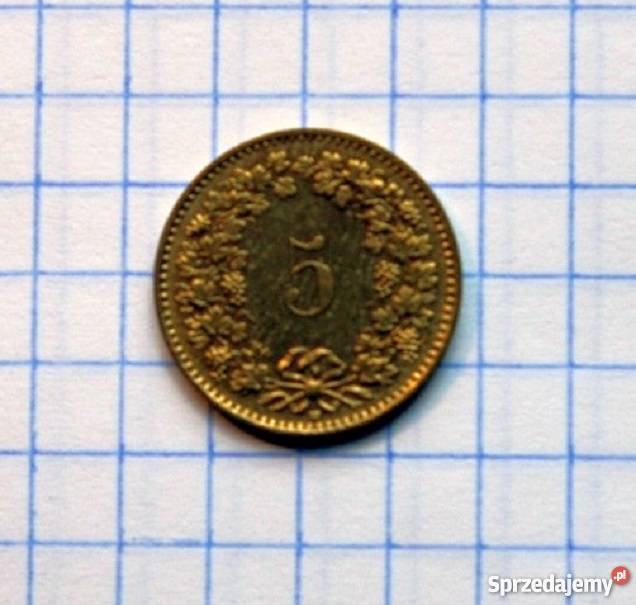 5 RAPPÓW 5 CENTYMÓW 1988 SZWAJCARIA Piszczac