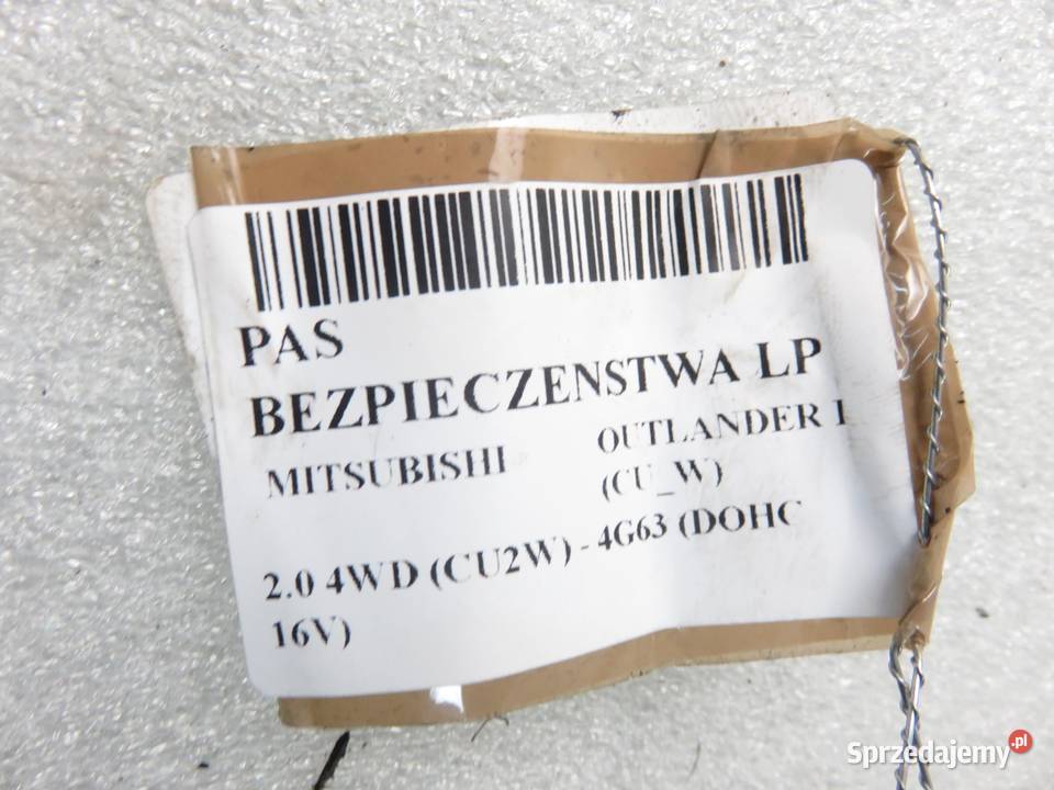 PAS LEWY PRZEDNI MITSUBISHI OUTLANDER I Pasy bezpieczeństwa