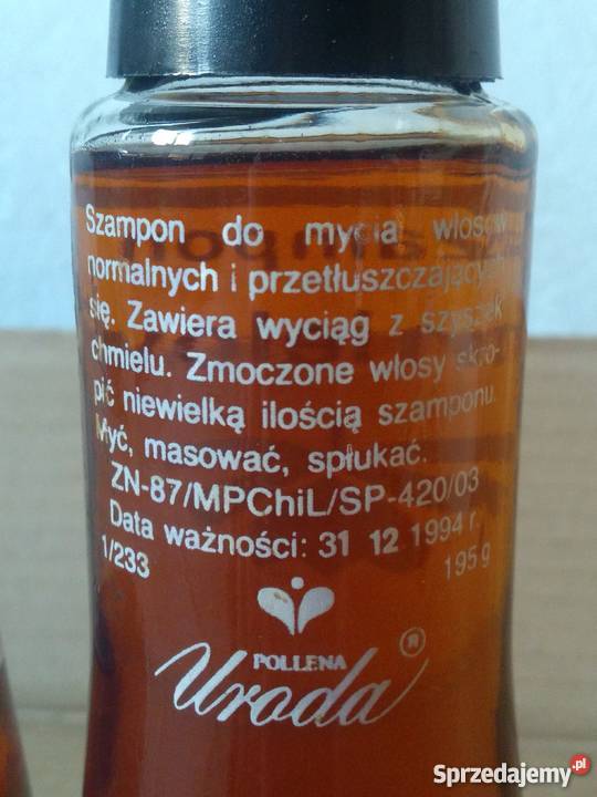 stary SZAMPON CHMIELOWY szklana butelka URODA mazowieckie Warszawa