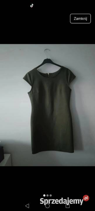 Sukienka ołówkowa zielona krótkie rękawy 2YK podkarpackie Krosno sprzedam