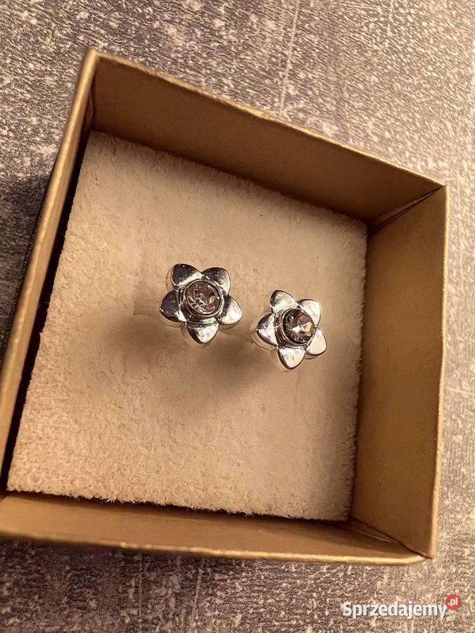 Kolczyki srebrne kwiaty kwiatki Jasło sprzedam