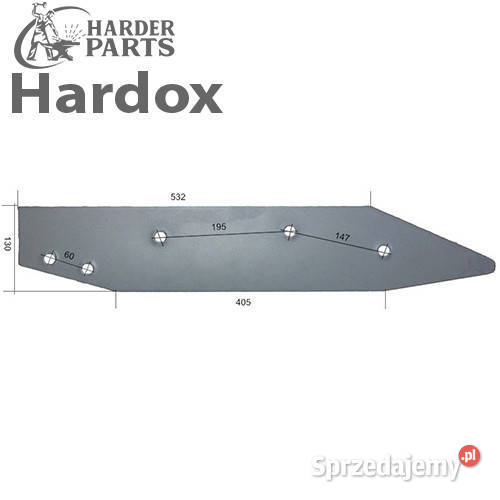 Płoza długa HARDOX 27360901L części do pługa