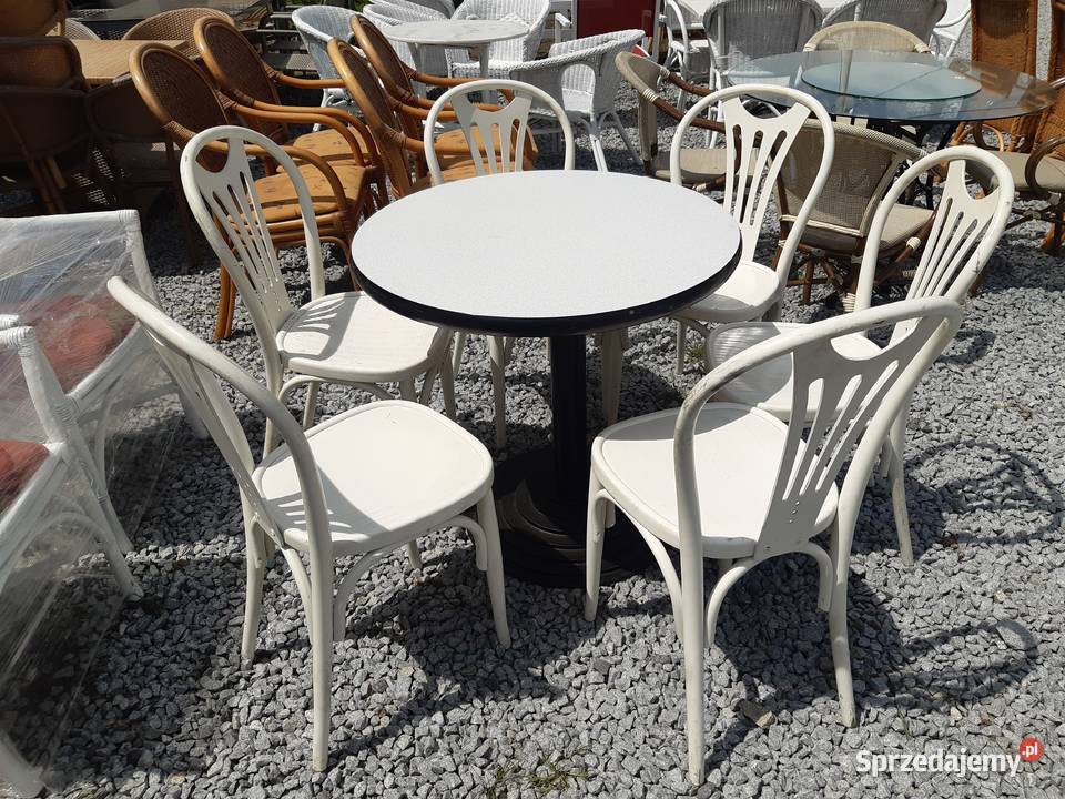 Krzesla holenderskie stalowe stół Meble ogrodowe Milicz