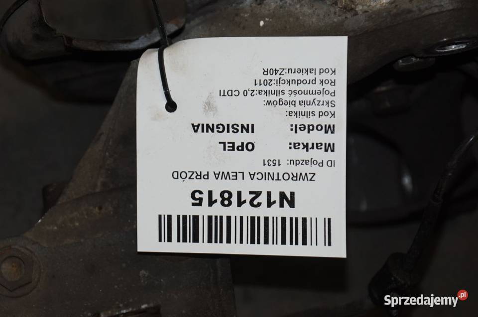 INSIGNIA A ZWROTNICA LEWA PRZÓD osobowe Lipno