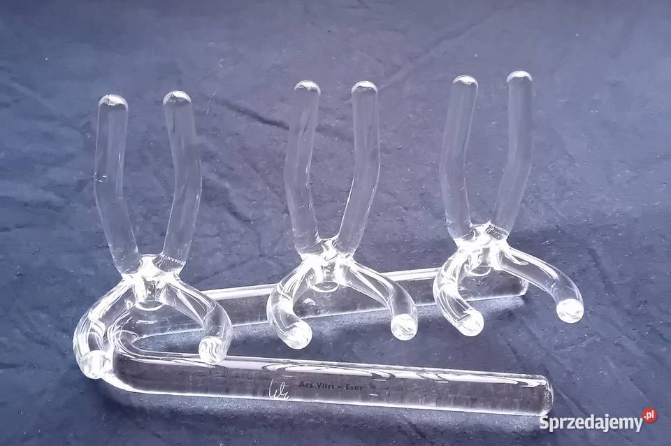 Szklany stojak na fajki ręcznie formowany Ars Koźminek sprzedam