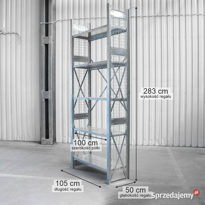 Regał magazynowy 5 półek DEXION 283x105x50 MODUŁ Magazynowanie Chmielów