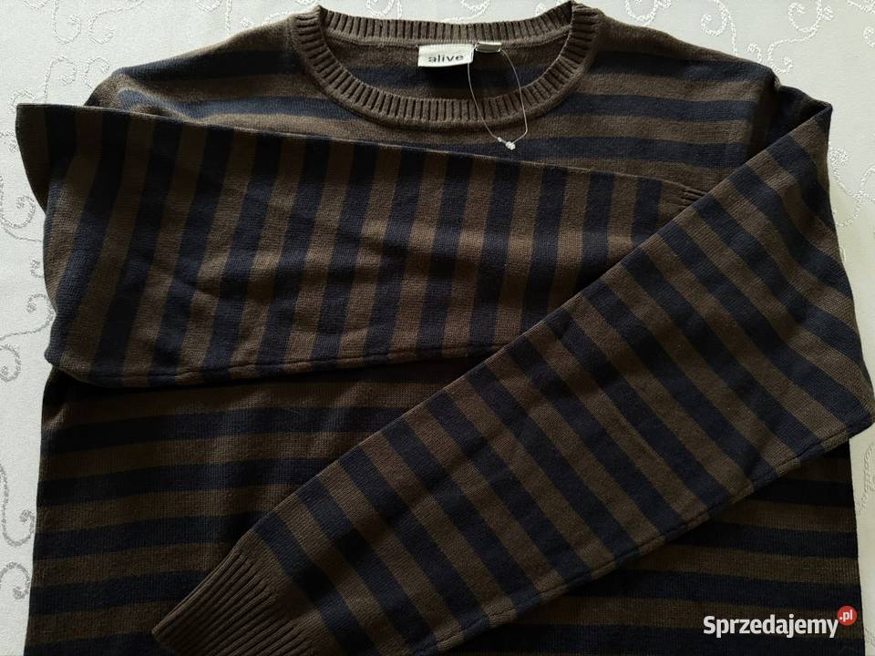 Sweter Męski w Paski Elegancki Styl Klasyczny XS Rozmiar XS Czerwionka-Leszczyny sprzedam