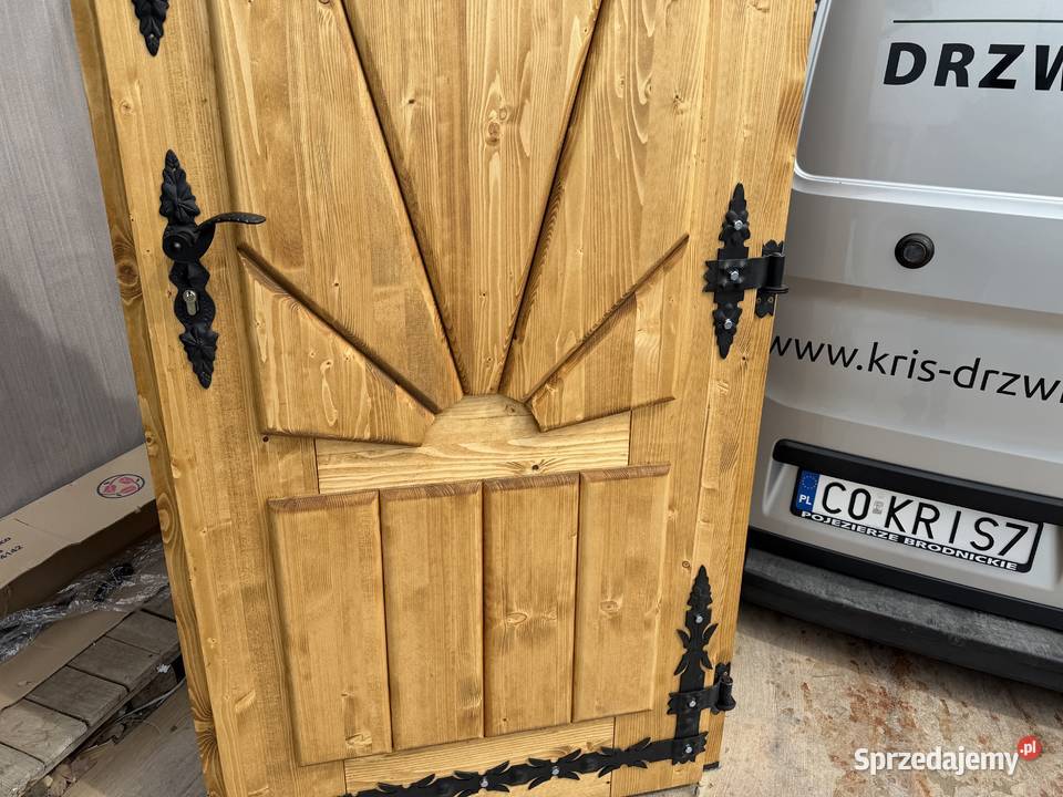 Drzwi zewnętrzne drewniane ręki Góralskie Wrocław