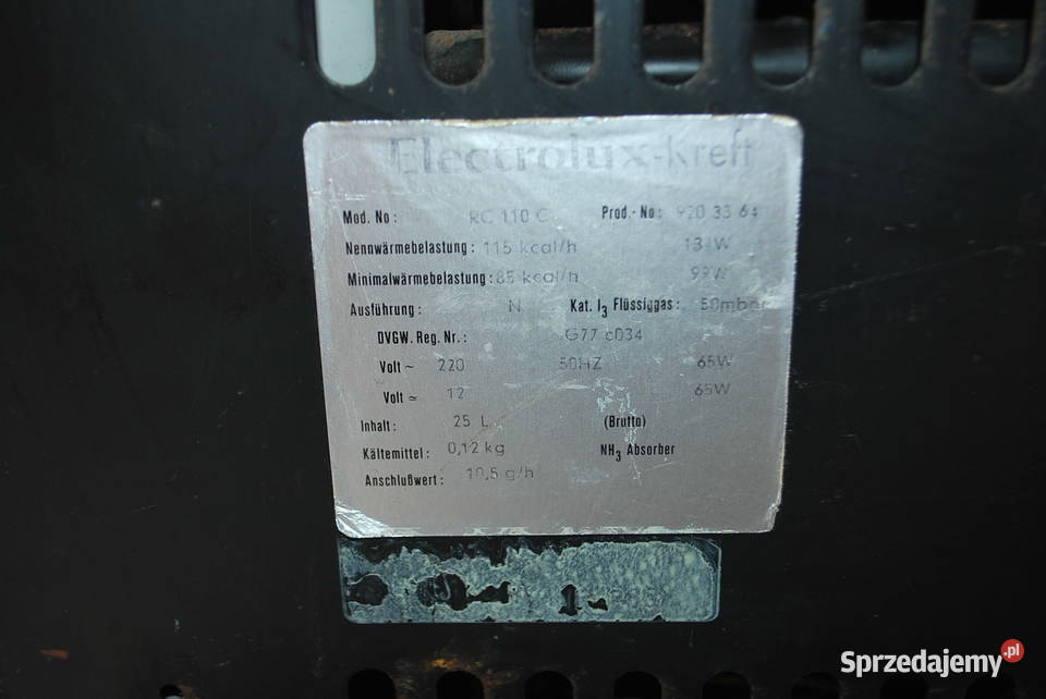 MAŁA TURYSTYCZNA LODÓWKA ELECTROLUX 12V 220V GAS VAT marża Grzebowilk sprzedam