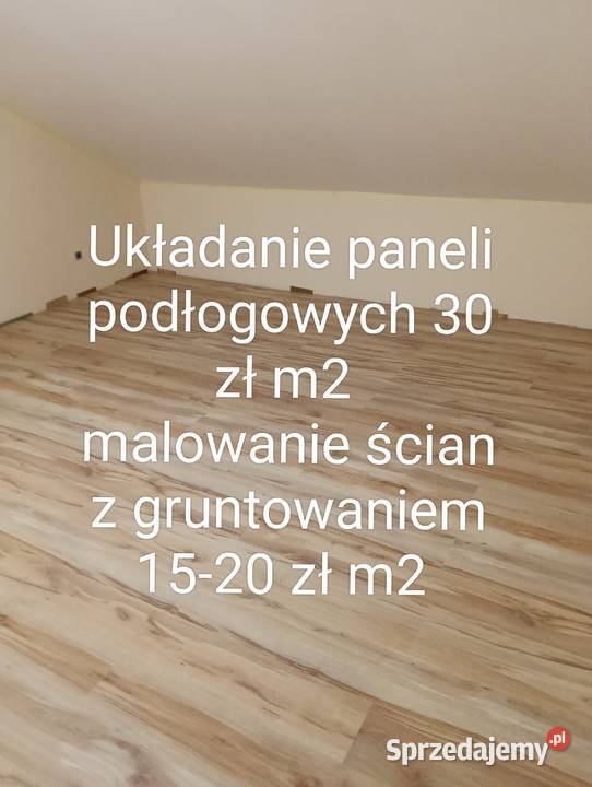 Gładzie 25 m2 malowanie ścian układanie paneli mazowieckie Nasielsk