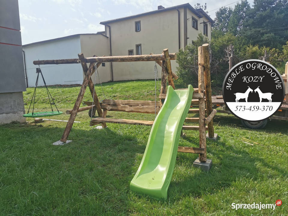 PROMOCJA Huśtawka drewniana z grubych bali plac Pszczyna sprzedam
