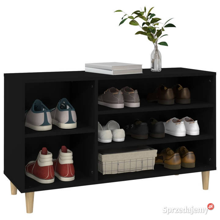 Szafka na buty czarna 102x36x60 materiał Warszawa