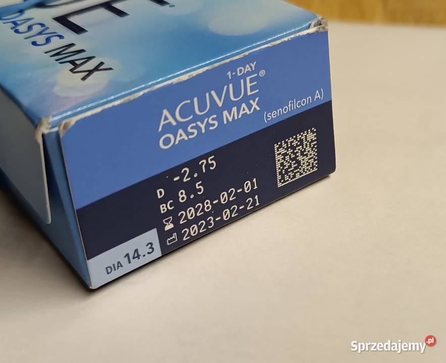 Soczewki Acuvue 1DAY OASYS 275 BC 85 do 2028 r podlaskie Białystok